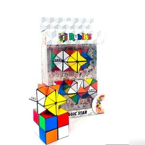 NWT NIB Rubik's Cube Magic Star 2 Pack Puzzle Game Camp Stress Fidget Toy